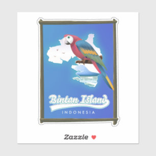 Bintan island Indonesia travel map Sticker