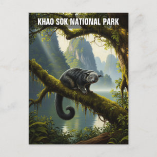 Binturong in Khao Sok National Park Thailand Postcard