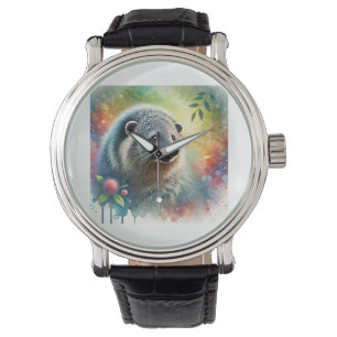 Binturong in Watercolor 060824AREF124 - Watercolor Watch