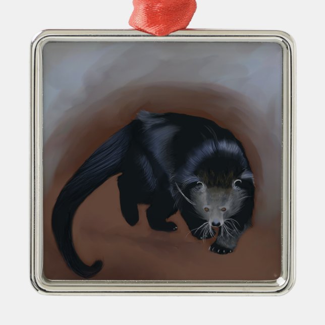 Binturong Metal Ornament (Front)