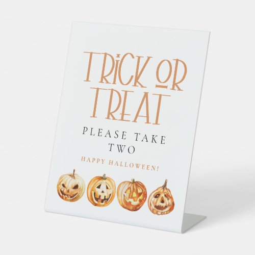 BINX Trick or Treat Halloween Candy Porch Pedestal Sign