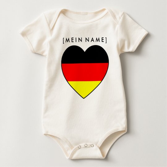 Bio Babybody name heart Germany to the WM 2010 Baby Bodysuit