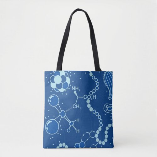 BioChemistry Spectrum Blue Atom Two_sided design Tote Bag