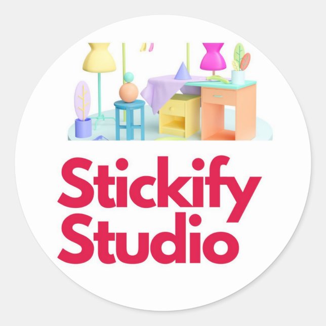 Bio/Description (for shop or profile): Classic Round Sticker (Front)