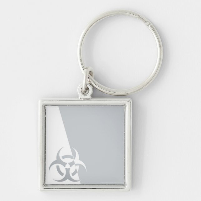 Bio-hazard biohazard atomic nuclear graphic keychain (Front)
