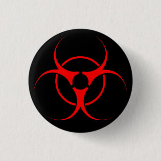Bio-Hazard Buttons Biohazard Warning GMO Buttons