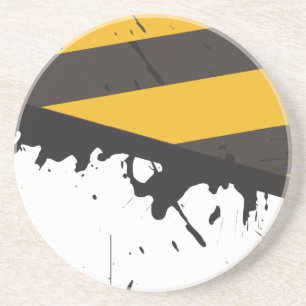 Bio Hazard Caution Tape Crime Scene Coasters