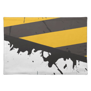 Bio Hazard Caution Tape Crime Scene Placemat