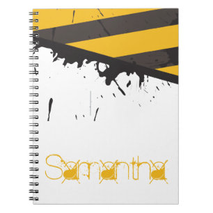 Bio Hazard Caution Tape Crime Spiral Notebook