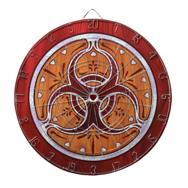 Bio Hazard Inlay II Dartboard With Darts (Front)