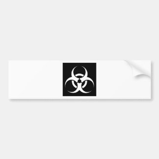 Bio Hazard or Biohazard Sign Symbol Warning Black Bumper Sticker