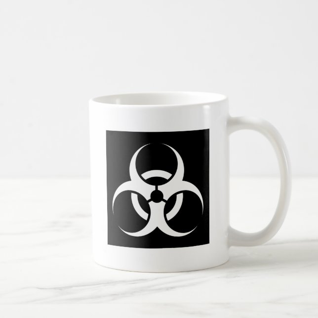 Bio Hazard or Biohazard Sign Symbol Warning Black Coffee Mug (Right)