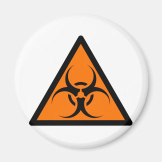 Bio Hazard or Biohazard Sign Symbol Warning Orange Magnet