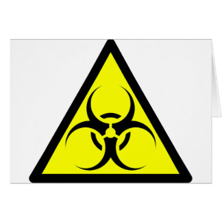 Bio Hazard or Biohazard Sign Symbol Warning Yellow