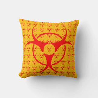 Bio-hazard Pillow Bio-hazard Warning Throw Pillow