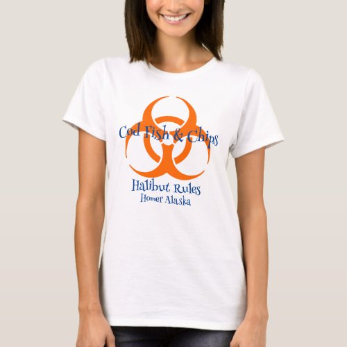 Bio Hazard Symbol Cod Fish  Chips T_Shirt