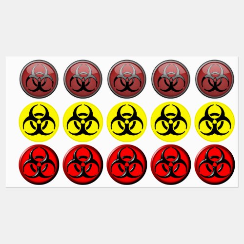 Bio Hazard Symbols Labels
