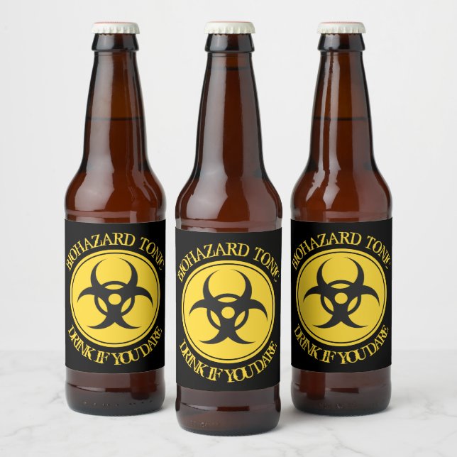 Bio hazard Tonic Danger Beer Bottle Label (Bottles)