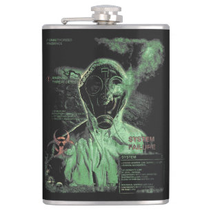 Bio-Waste - Techno-Dystopian Streetwear Design Flask