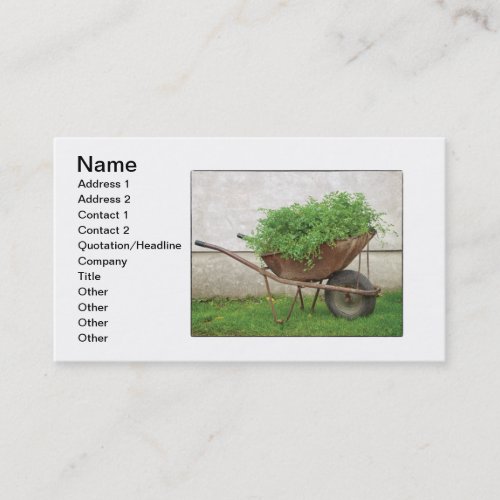 Bio Wheelbarow Business Card Template