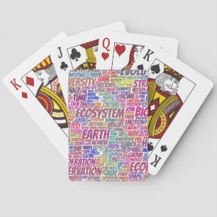 Bio Word Cloud Text Template Biodiversity Poker Cards