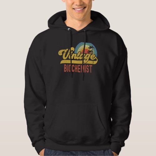 Biochemist Vintage Sunset Profession Retro Job Tit Hoodie