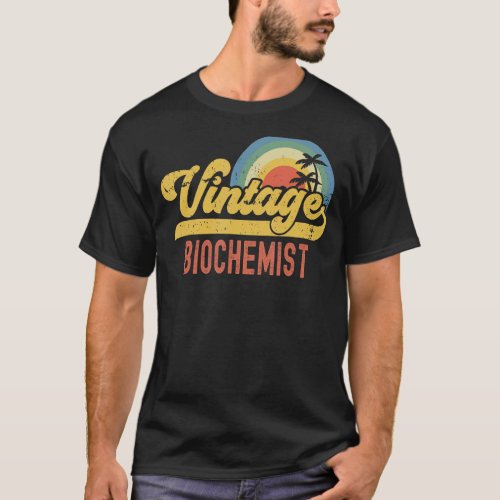 Biochemist Vintage Sunset Profession Retro Job Tit T_Shirt