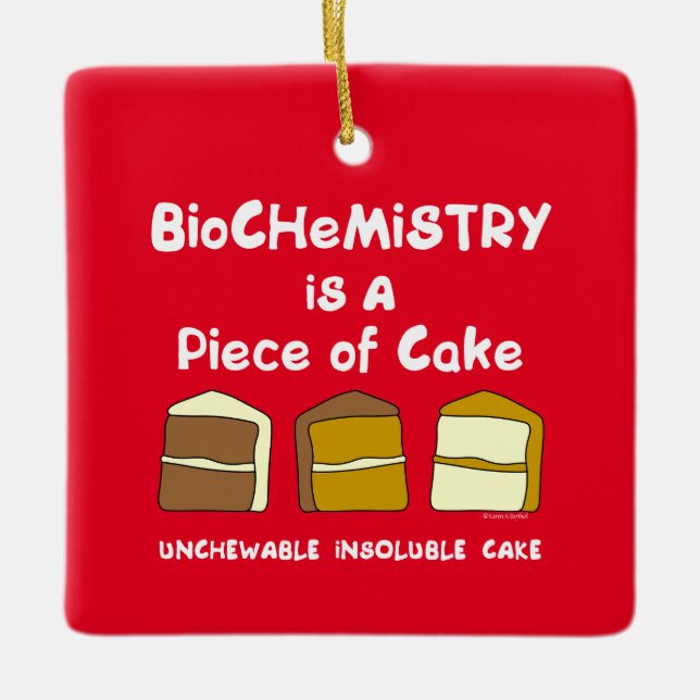 Biochemistry Cake Ceramic Ornament (Front)