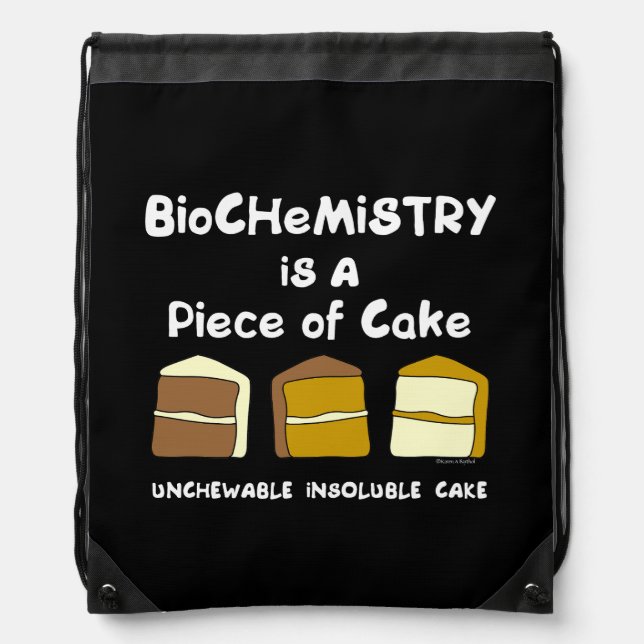 Biochemistry Cake Drawstring Bag (Front)