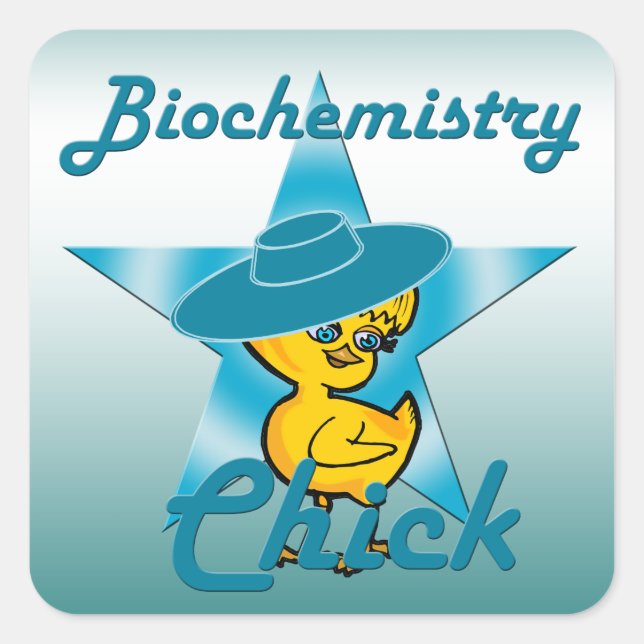 Biochemistry Chick #7 Square Sticker (Front)