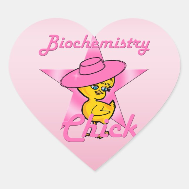 Biochemistry Chick #8 Heart Sticker (Front)