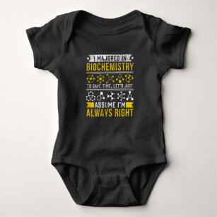 Biochemistry Humor Biologist Funny Scientist Joke Baby Bodysuit