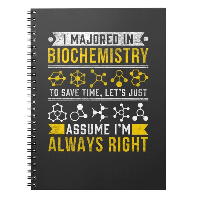 Biochemistry Humor Biologist Funny Scientist Joke Notebook (Front)