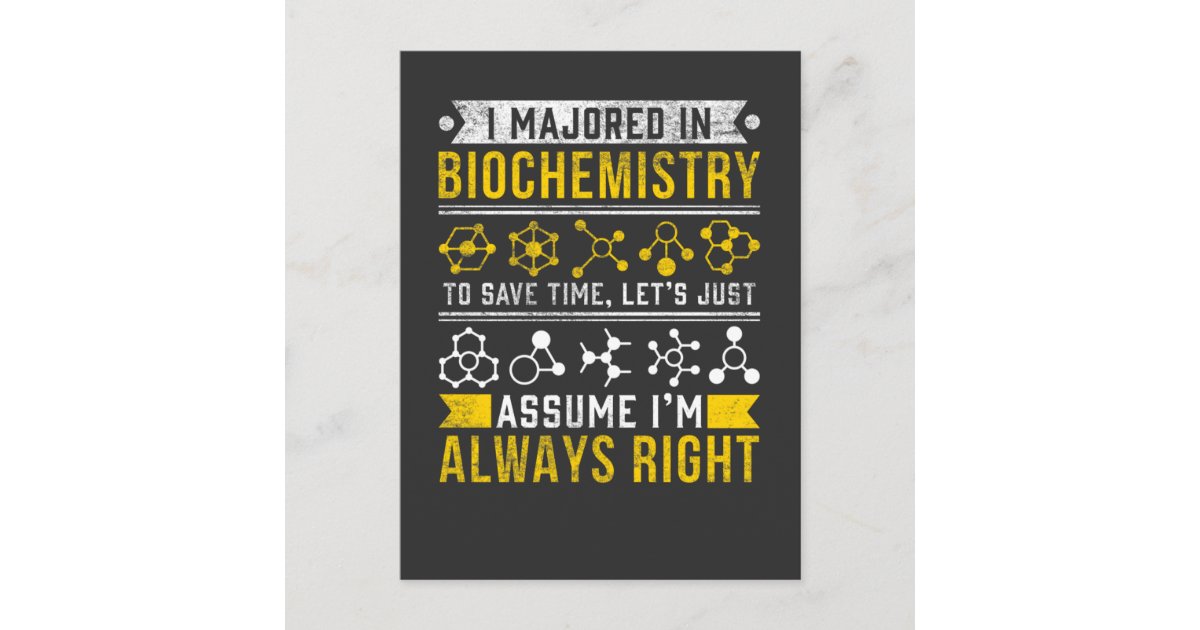 Biochemistry Humor Biologist Funny Scientist Joke Postcard | Zazzle