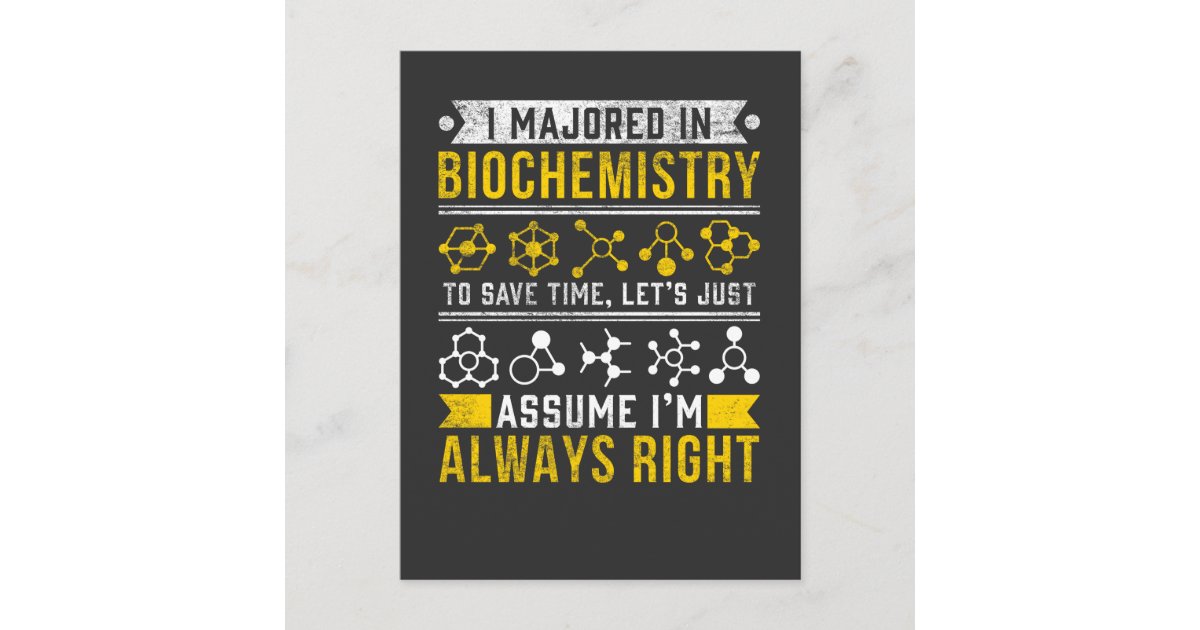 Biochemistry Humor Biologist Funny Scientist Joke Postcard | Zazzle Biochemistry Humor Biologist Funny Scientist Joke Postcard | Zazzle