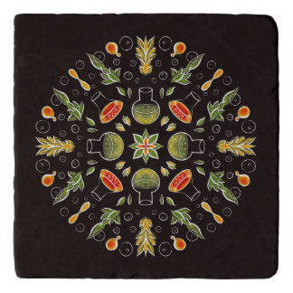 Biochemistry Lab Botanical Art - Women in Science Trivet