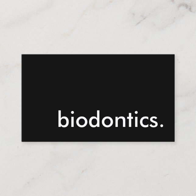 biodontics. business card (Front)