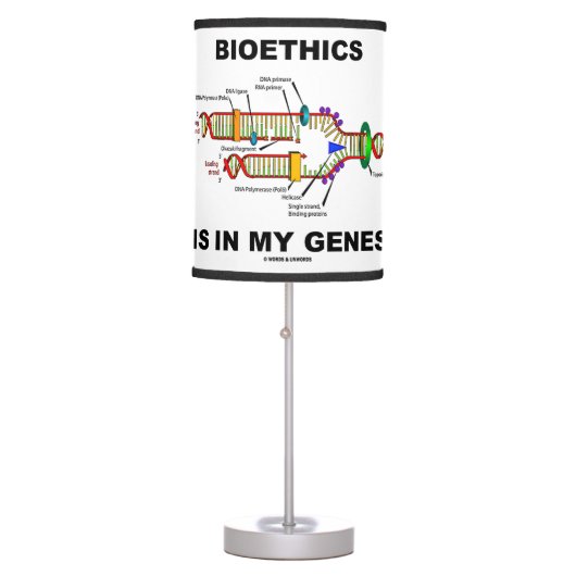 Bioethics Is In My Genes DNA Replication Table Lamp (Front)