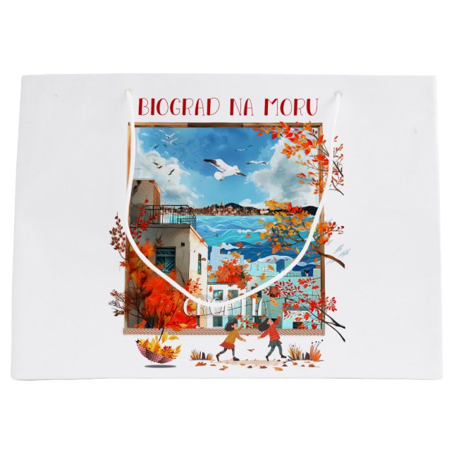 Biograd na Moru 2 Large Gift Bag (Front)