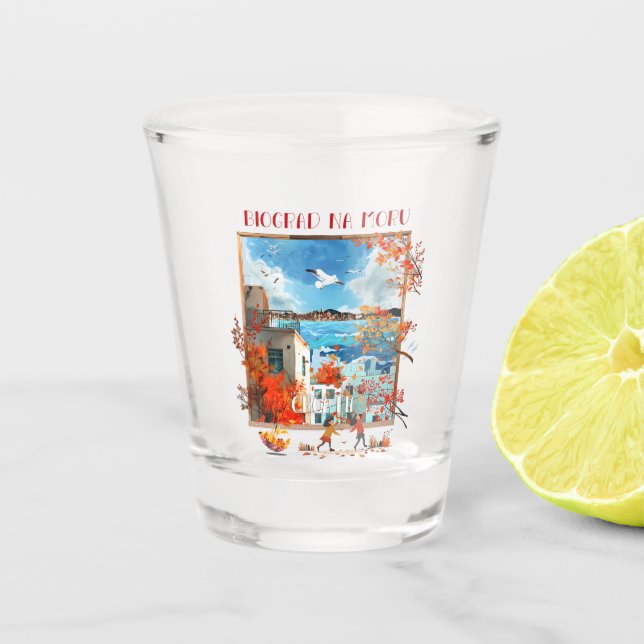 Biograd na Moru 2 Shot Glass (Front)