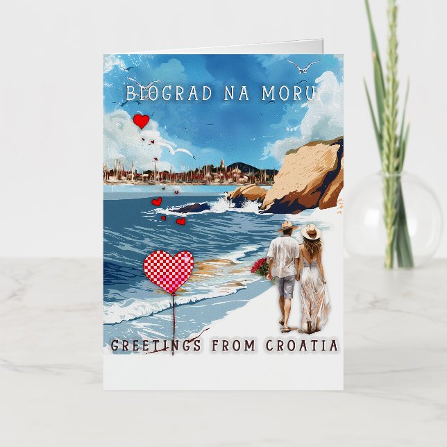 Biograd na moru 5 foil greeting card (Front)