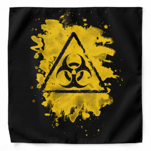Biohazard bleached grungy look bandana