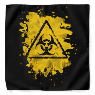 Biohazard bleached grungy look bandana