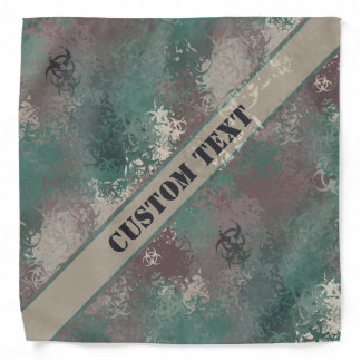 Biohazard Camo Bandana w/ Custom Text