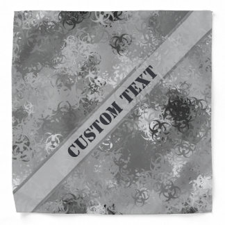 Biohazard Camo Bandana w/ Custom Text