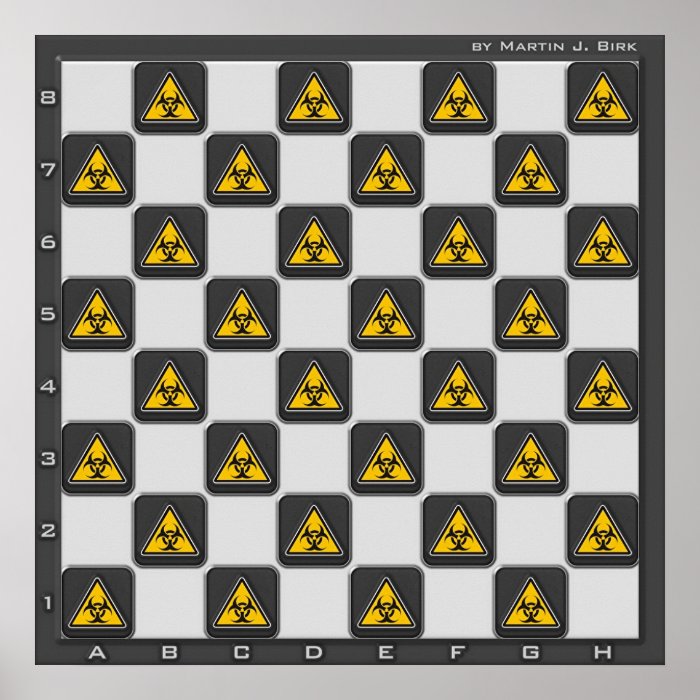 Biohazard Chess Board Poster