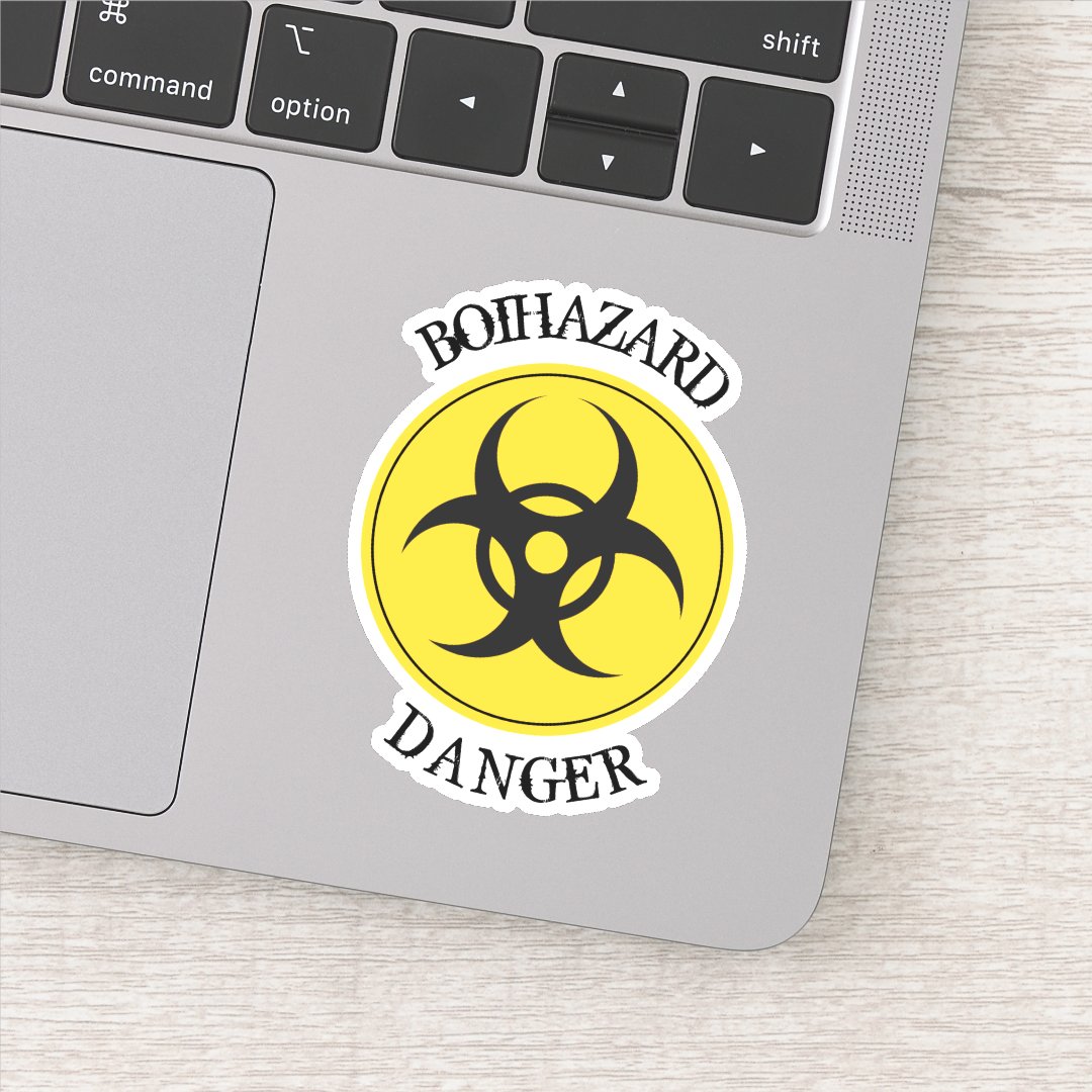 Biohazard Danger Sign Sticker | Zazzle