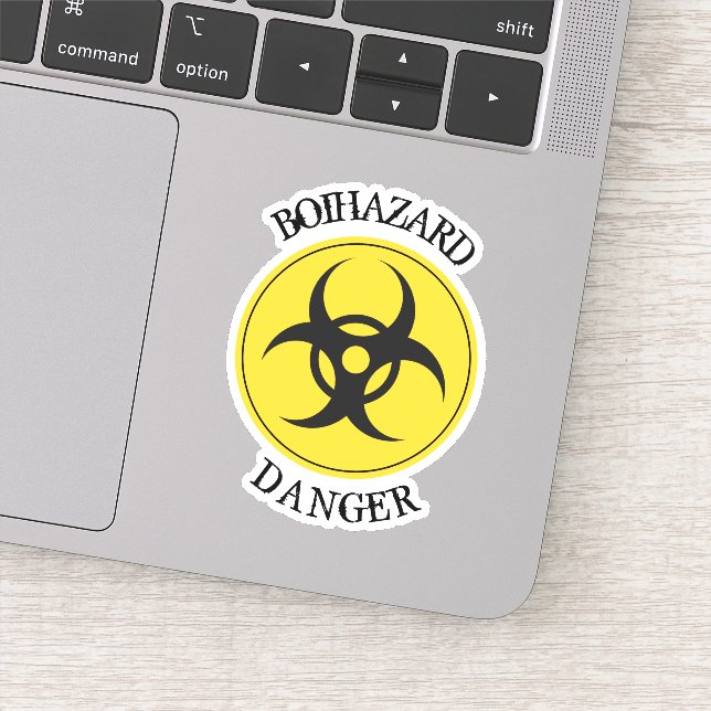 Biohazard Danger Sign Sticker (Detail)