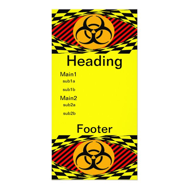 Biohazard Design by Kenneth Yoncich Card (Front)