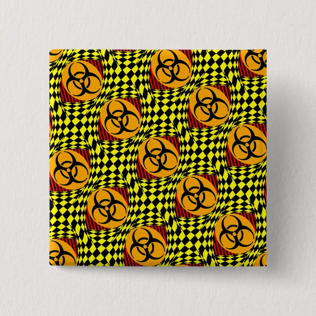 Biohazard Design by Kenneth Yoncich Pinback Button (Front)